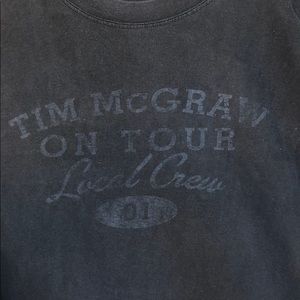Tim McGraw On Tour 2001 Local Crew T Shirt XL
